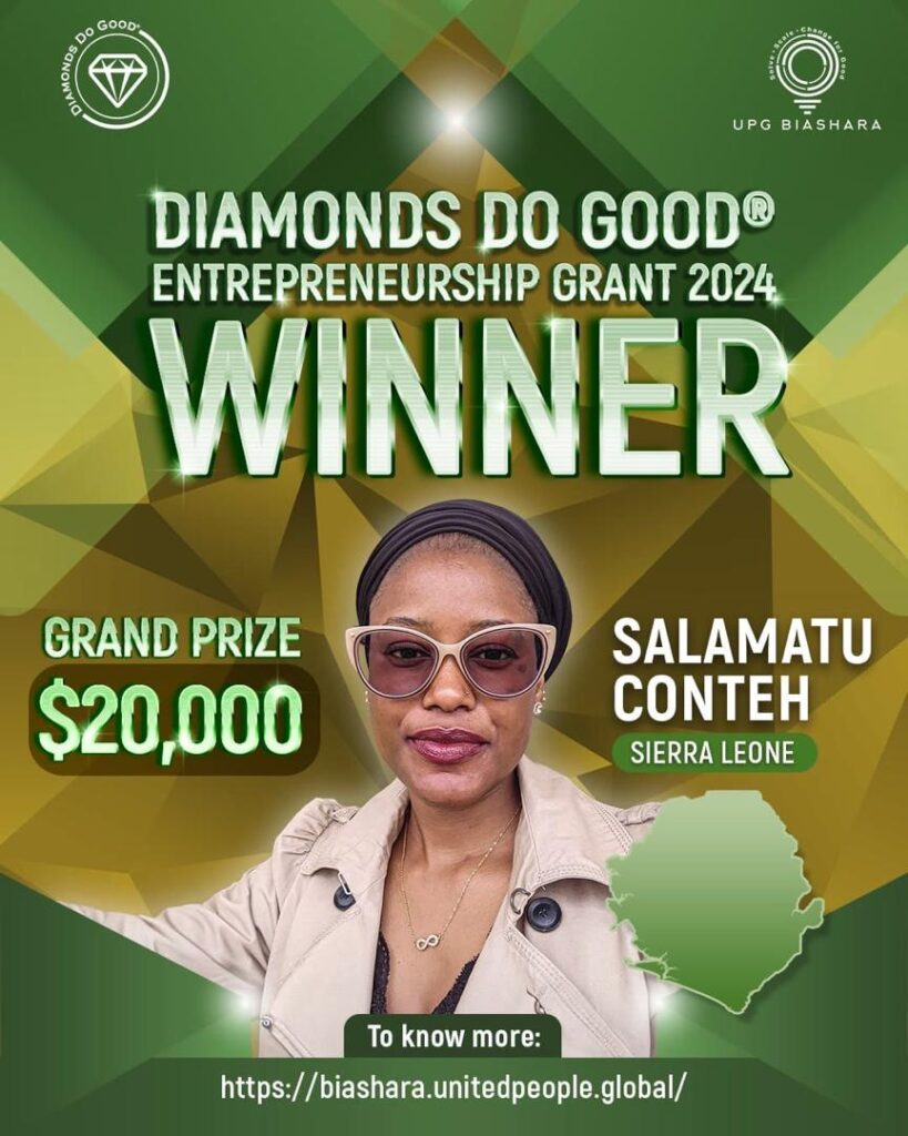 UPG Biashara 2024 Diamonds Do Good® Entrepreneurship Grant Winners.